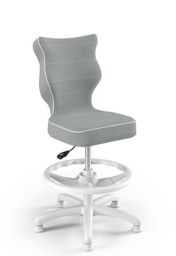 Otočná stolička Petit, pre výšku od 133 do 159 cm - šedá