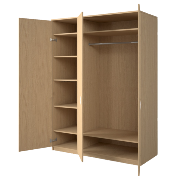 Holzschrank mit drei Türen T01