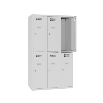 Niedriger Metallkleiderschrank mit kurzen Türen MSus 332S