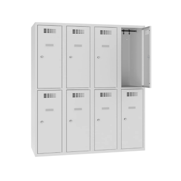 Niedriger Metallkleiderschrank mit kurzen Türen MSus 342S