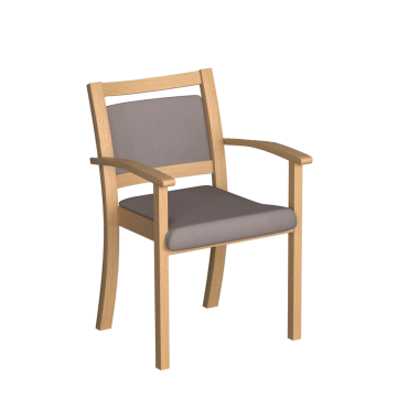 Drevená stolička s podrúčkami W02