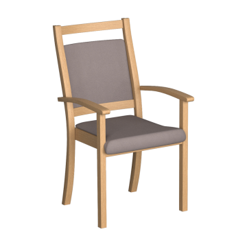 Fa szék karfákkal és magas háttámlával W04