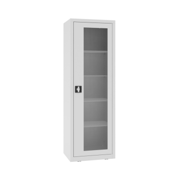 Glastürenschrank mit Metallböden NSML 101 p