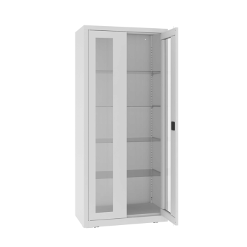 Glastürenschrank mit Glasböden NSML 112