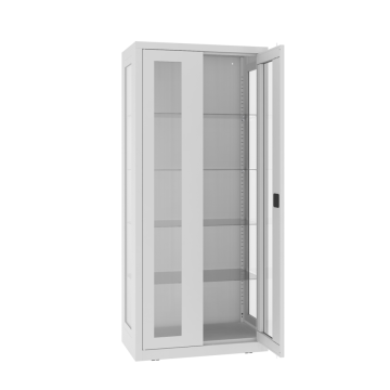 Glastürenschrank mit Glasböden NSML 115