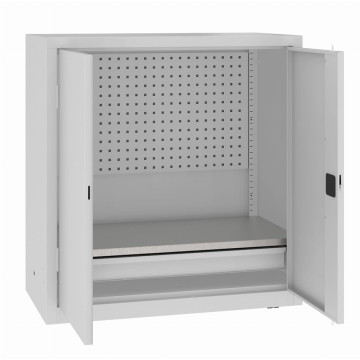 Werkzeugschrank mit Regal, Schublade und Lochwand MSW 110/5-32