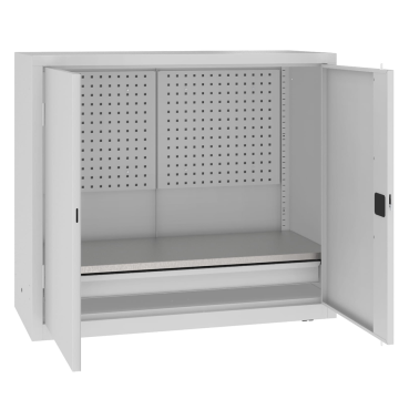Werkzeugschrank mit Regal, Schublade und Lochwand MSW 112/5-32