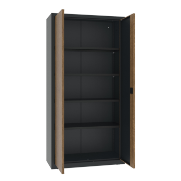 Metallschrank mit Holzdekor-Türen Sbm 203 Eiche