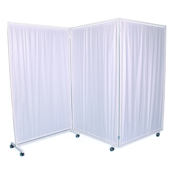 Breiter dreiteiliger Stoff-Paravent Z726