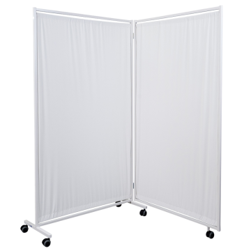 Breiter zweiteiliger Stoff-Paravent Z724