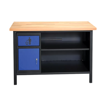 Werkstatt-Arbeitstisch mit Abfalleimer KP