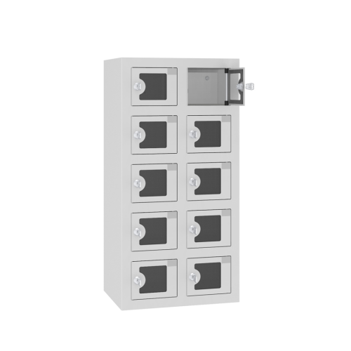 Úschovná plexidverová skriňa s USB zásuvkami WSSv 10 p