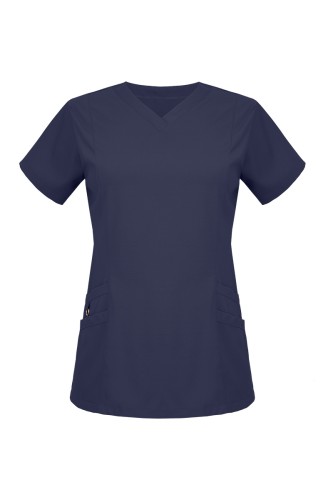 Dunkelblaue medizinische Damenbluse 2130