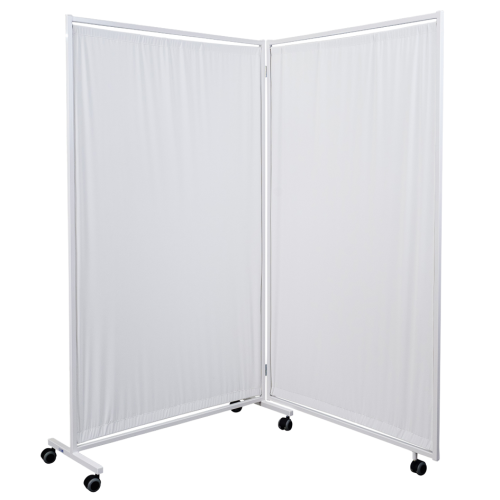 Breiter zweiteiliger Kunstleder-Paravent Z725